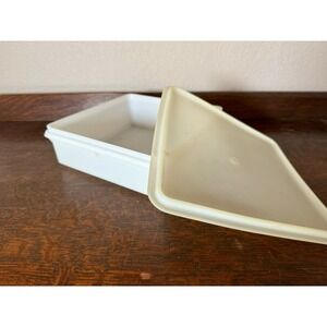 Vintage Tupperware Snack-Stor Keeper Container Sheer Clear 9" X 9" With Lid #514
